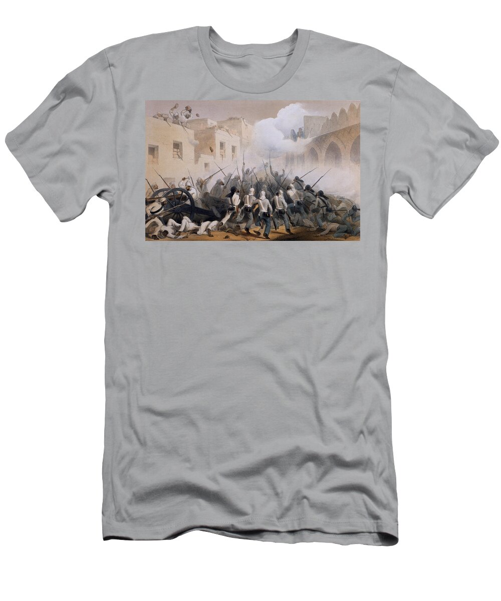 Indian Mutiny T-Shirt featuring the drawing Storming Of Delhi 1857, From The by George Francklin Atkinson