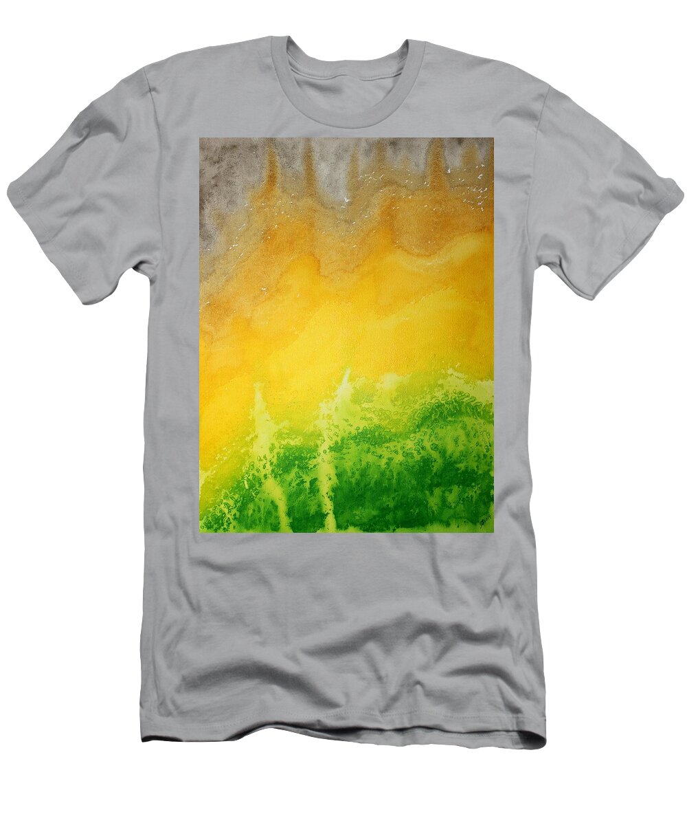 Mesa T-Shirt featuring the painting Stormy Mesa original painting by Sol Luckman