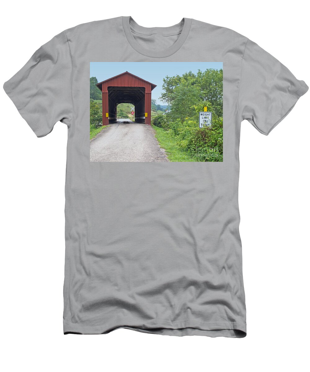 Ohio T-Shirt featuring the photograph Sunday Creek Crossing by Ann Horn
