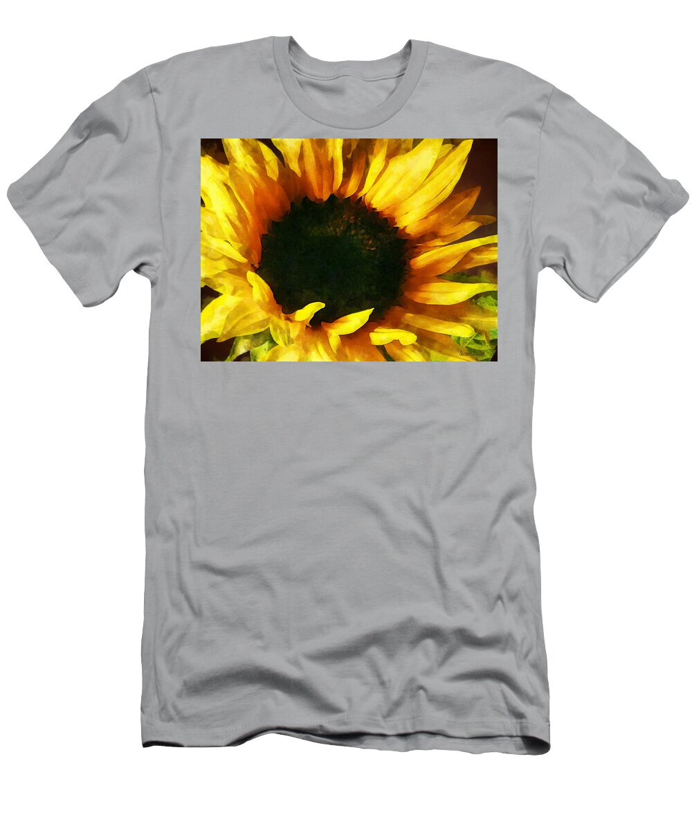 Sunflower T-Shirt featuring the photograph Sunflower Shadow and Light by Susan Savad