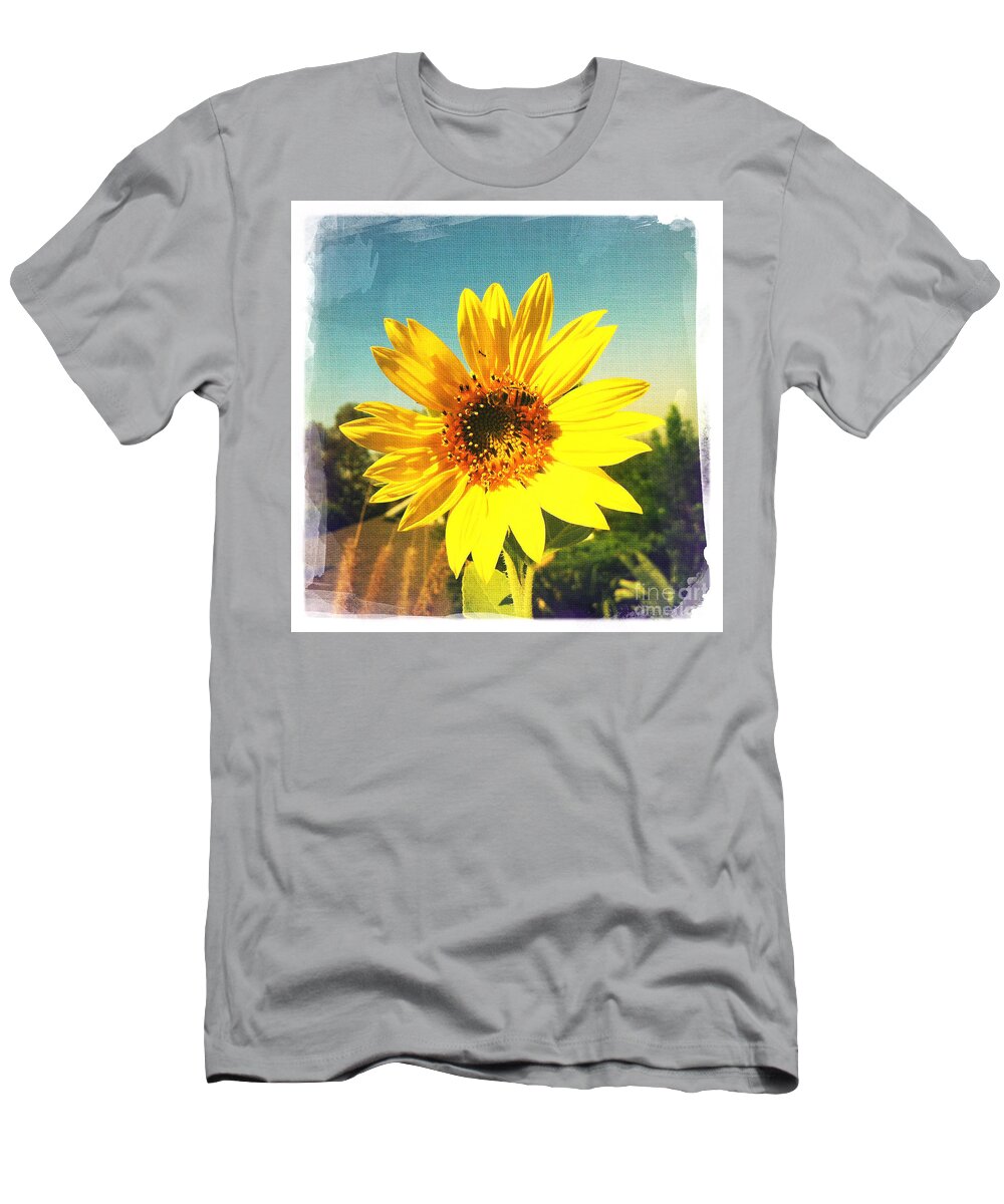 Sunny Day Sunflower T-Shirt featuring the photograph Sunny Day Sunflower by Nina Prommer