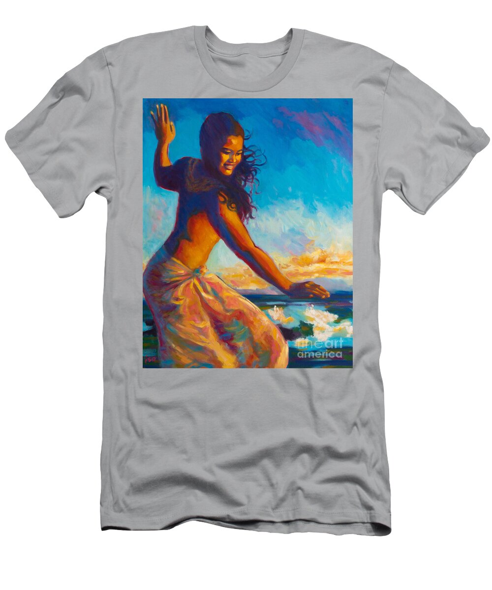Sunset T-Shirt featuring the painting Sunset Dancer by Isa Maria