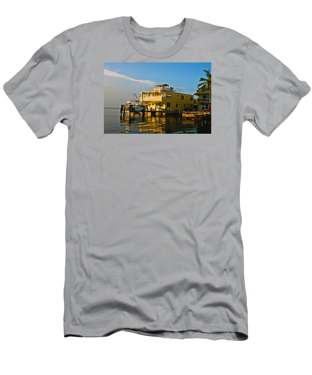  Conch T-Shirt featuring the photograph Sunset Villas Conch Key by Ginger Wakem
