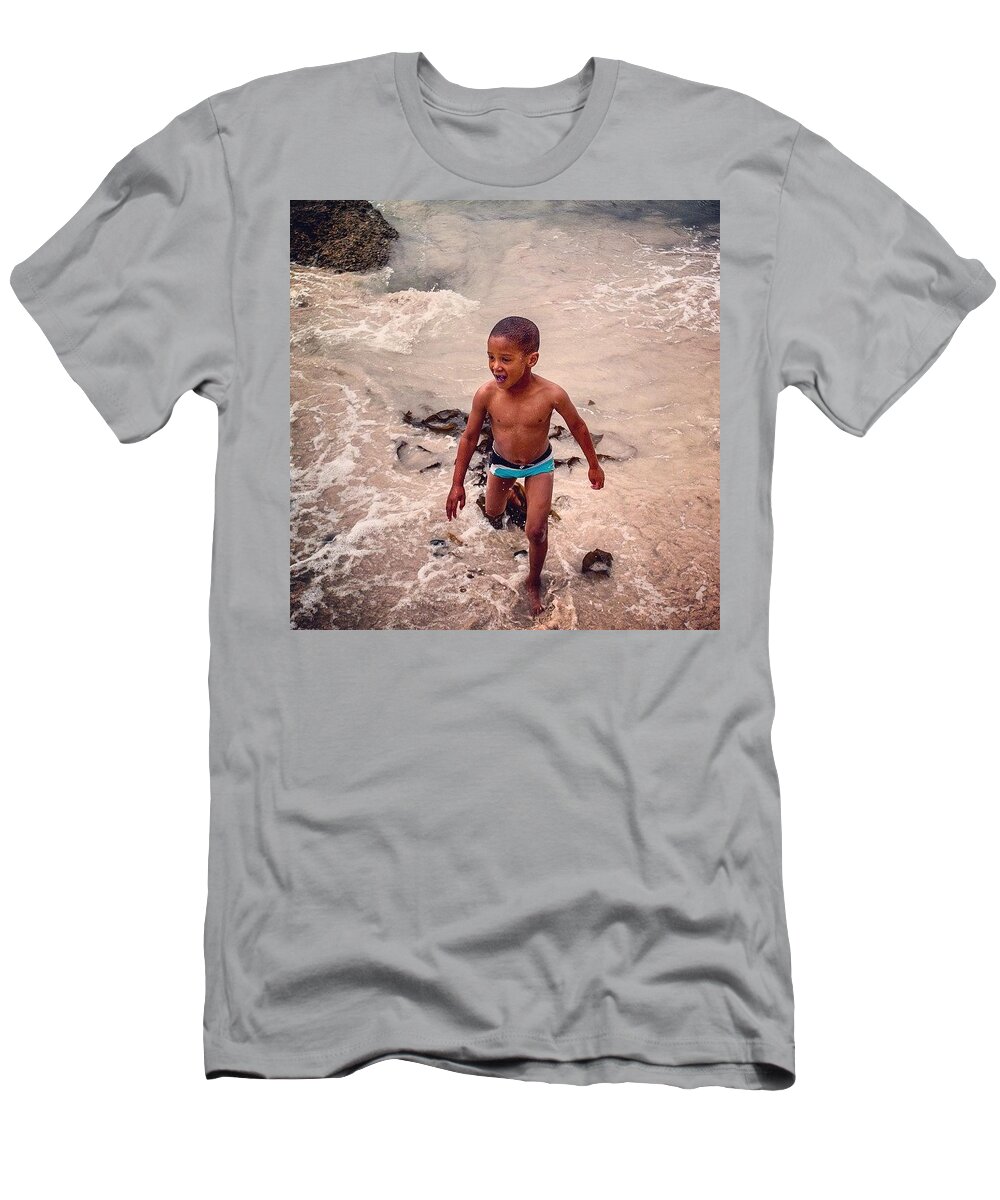 Swim T-Shirt featuring the photograph The Beach, Cape Town, South Africa by Aleck Cartwright