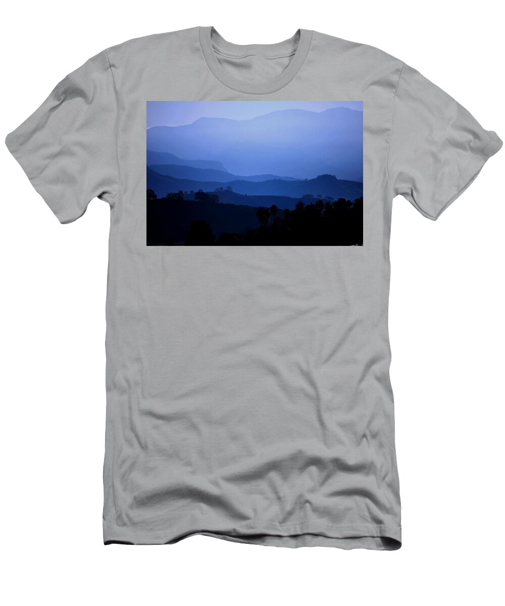 Hills T-Shirt featuring the photograph The Blue Hills by Matt Quest