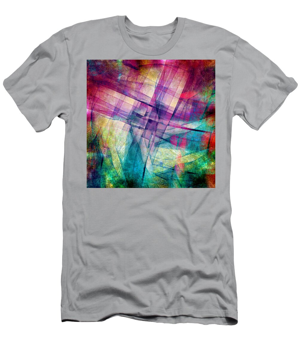Buildings Block T-Shirt featuring the digital art The Building Blocks by Angelina Tamez