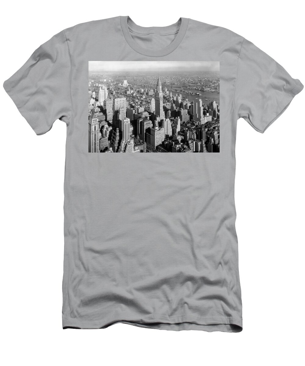 1932 T-Shirt featuring the photograph The Chrysler Building in New York City 1932 by Mountain Dreams