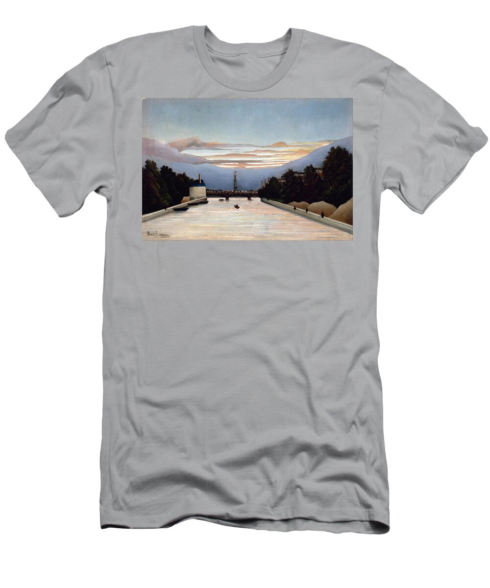Henri Rousseau T-Shirt featuring the painting The Eiffel Tower by Henri Rousseau