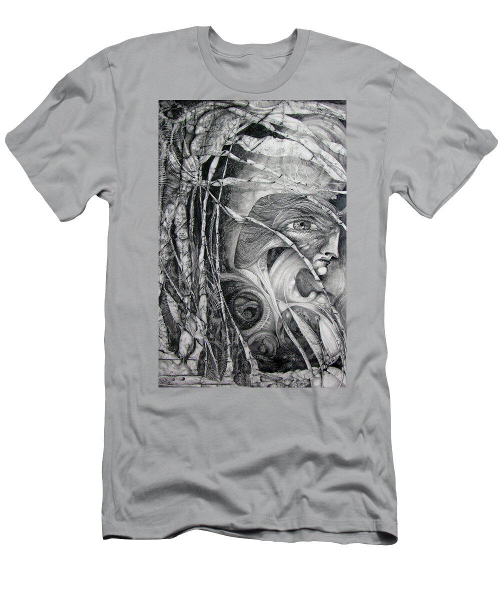 Fomorii T-Shirt featuring the drawing The Eye of the Fomorii - Regrouping for the Battle by Otto Rapp