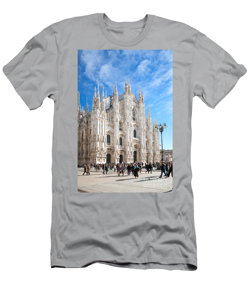 Duomo T-Shirt featuring the photograph The famous Duomo - Milan - Italy by Matteo Colombo