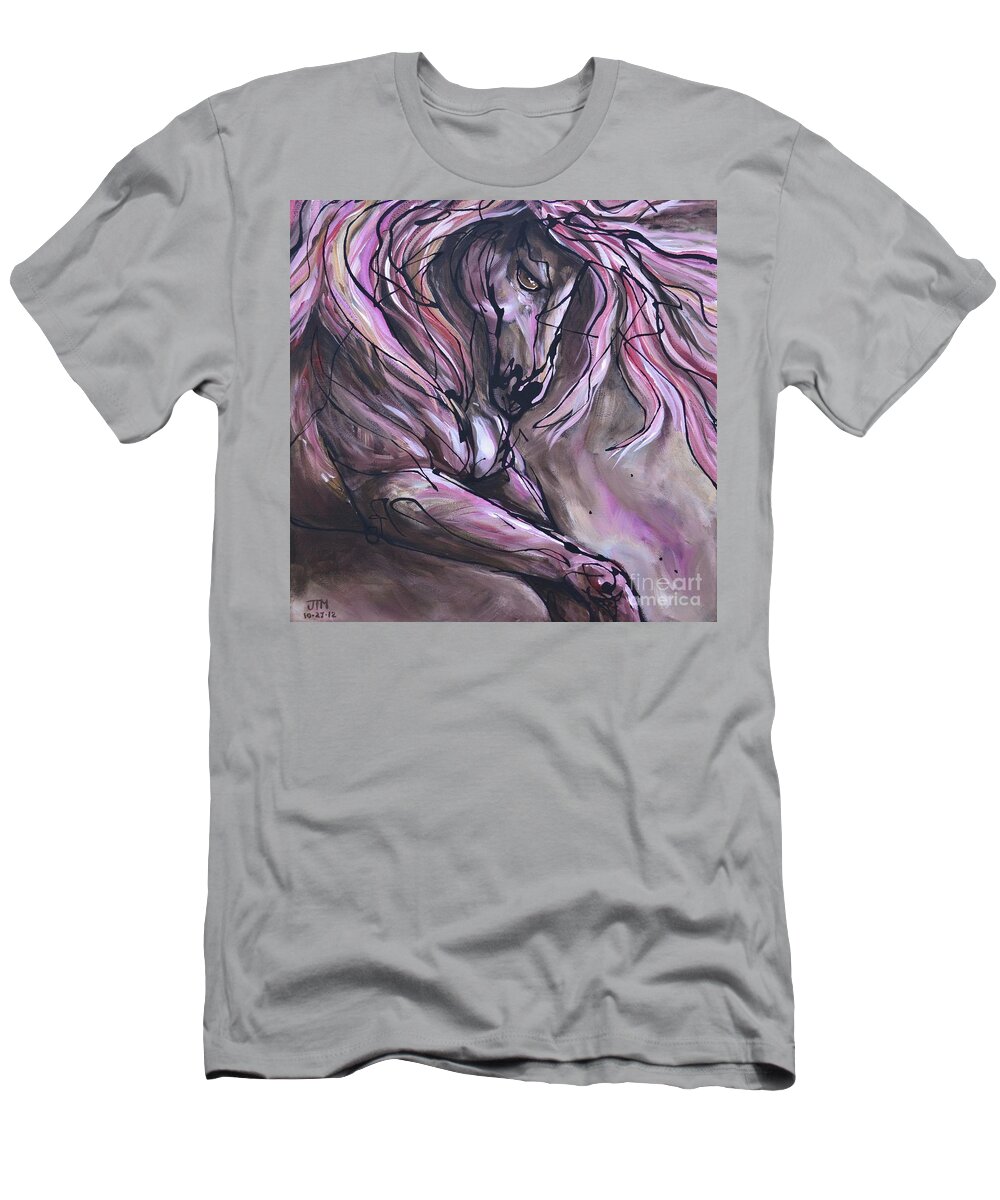 Horse T-Shirt featuring the painting The Fire Within by Jonelle T McCoy