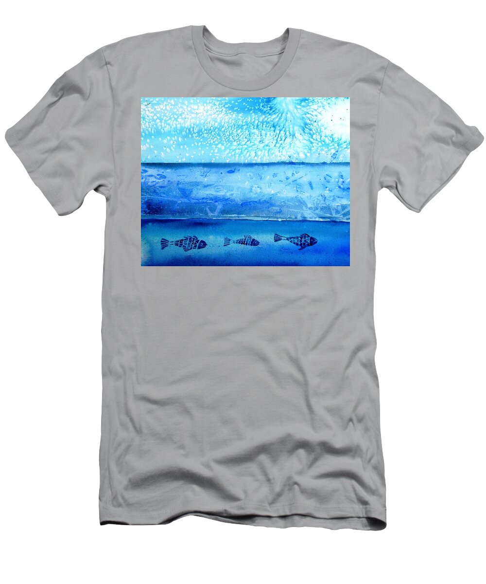 Iceage T-Shirt featuring the painting The Iceage Cometh no.2 by Trudi Doyle