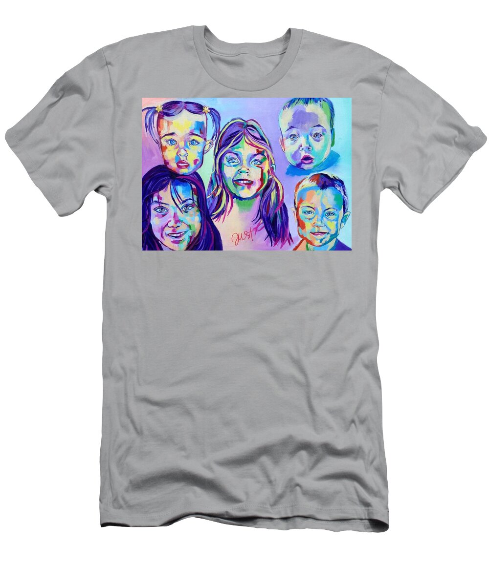  T-Shirt featuring the painting The Moore's by Janice Westfall