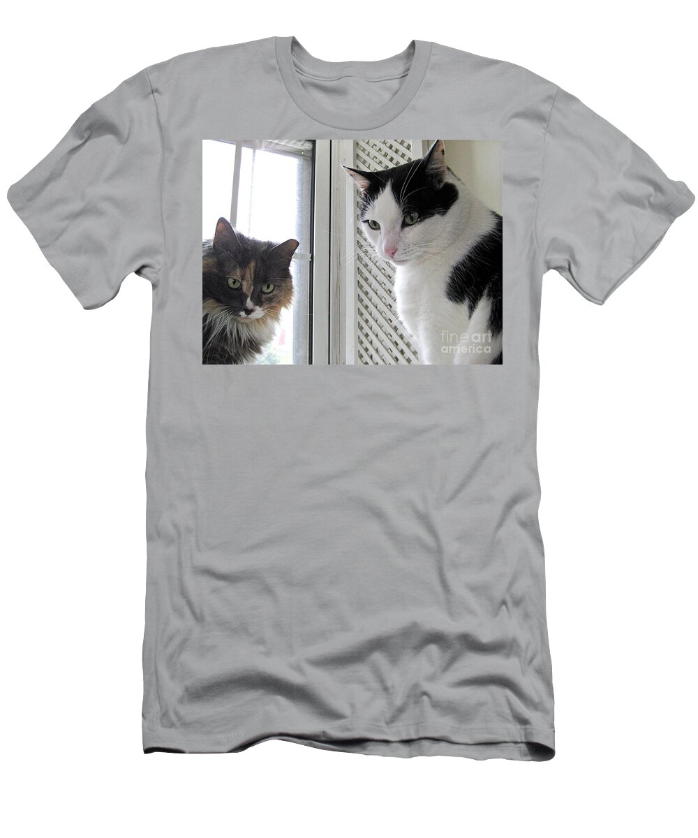 Stray Cat Couple T-Shirt featuring the photograph The Parents by Byron Varvarigos