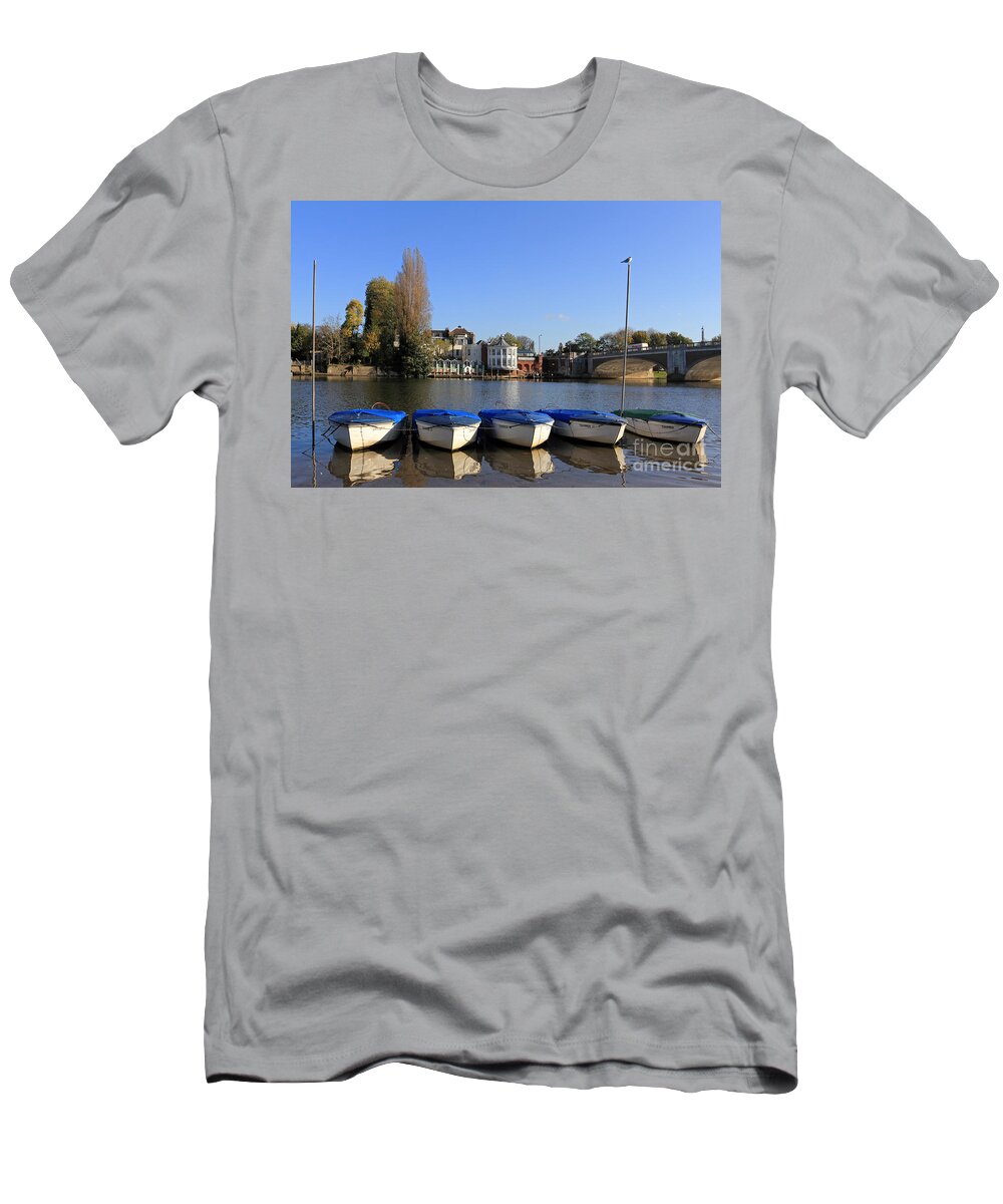 The River Thames At Hampton Court London T-Shirt featuring the photograph The River Thames at Hampton Court London by Julia Gavin