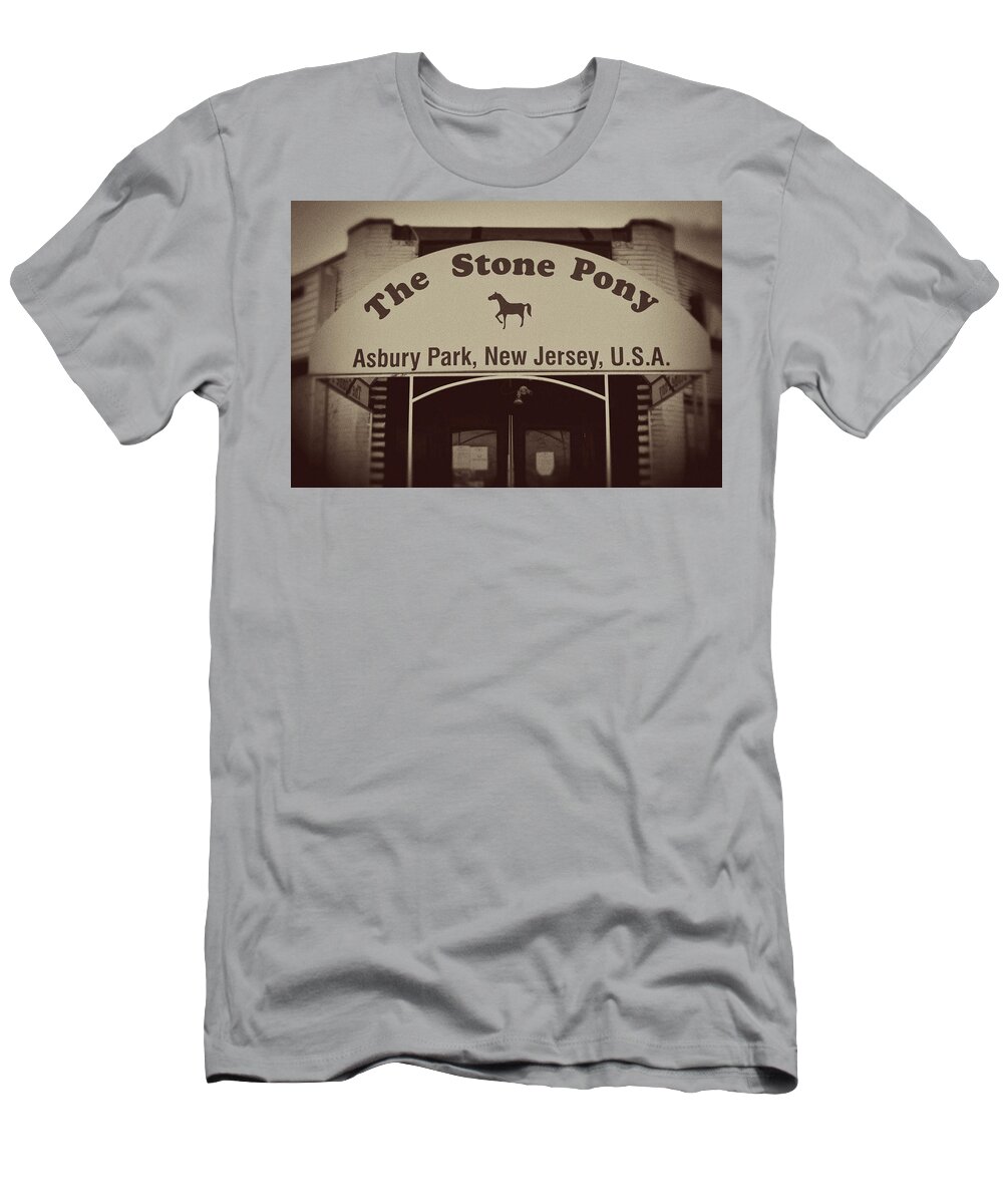 The Stone Pony Vintage Asbury Park New Jersey T-Shirt featuring the photograph The Stone Pony Vintage Asbury Park New Jersey by Terry DeLuco