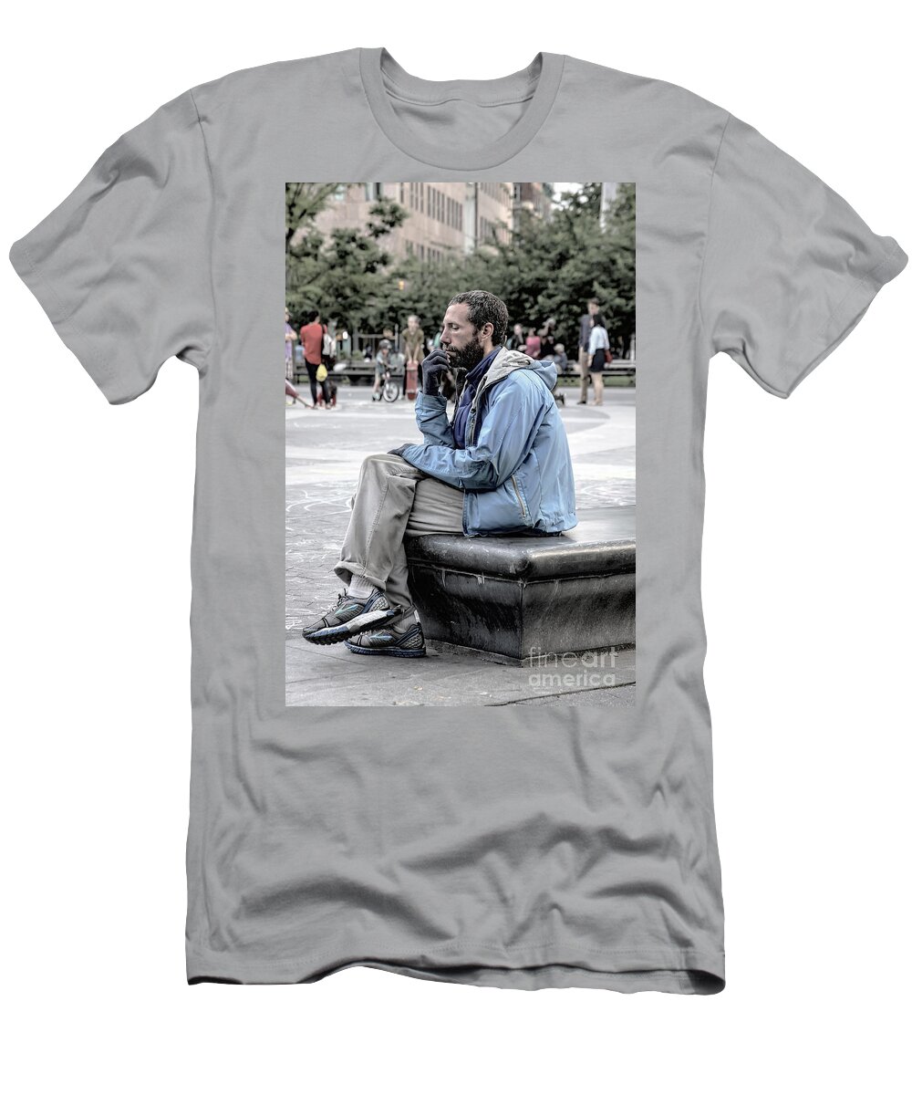 The Thinker T-Shirt featuring the photograph The Thinker by Rick Kuperberg Sr