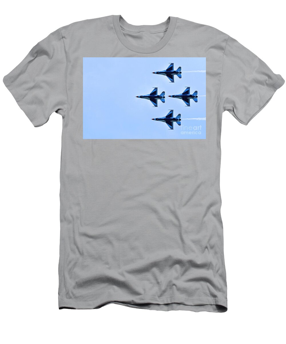 Variety Of Aircraft Displays T-Shirt featuring the photograph The Thunderbirds are here by Davids Digits
