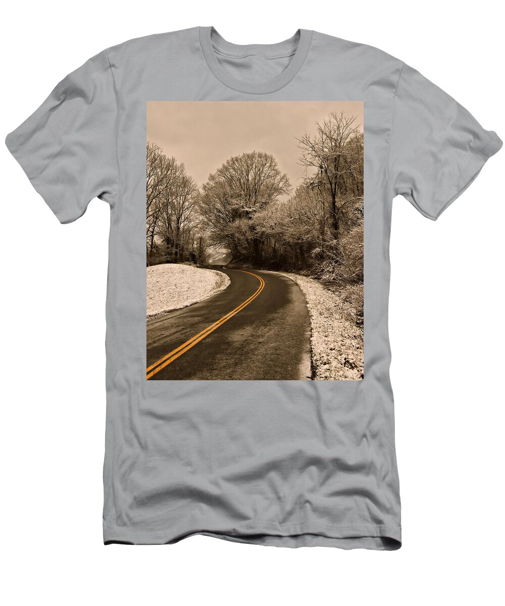 Images T-Shirt featuring the photograph The Twisted Road by Flees Photos