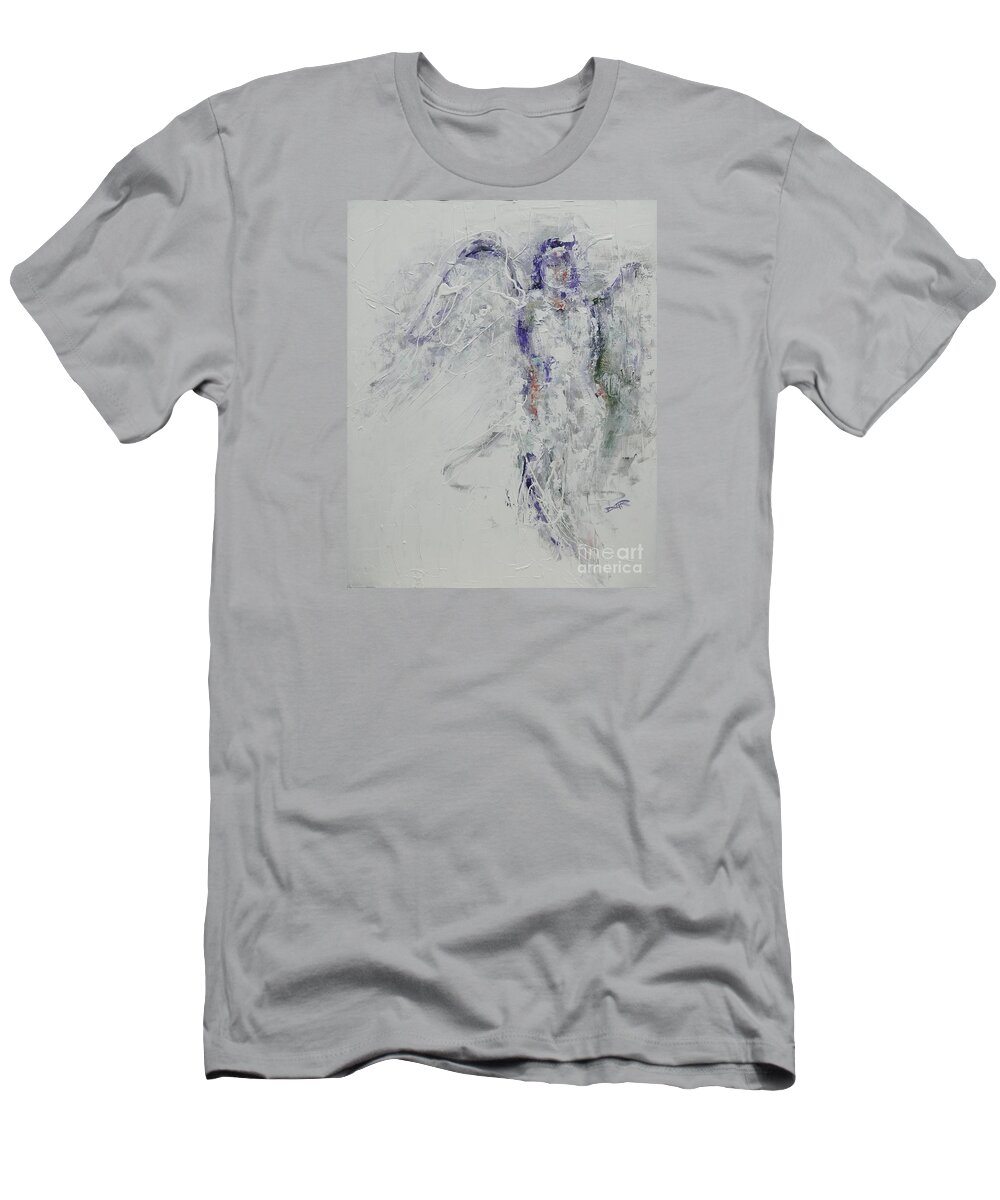 Angel T-Shirt featuring the painting The Unseen Visitor by Dan Campbell