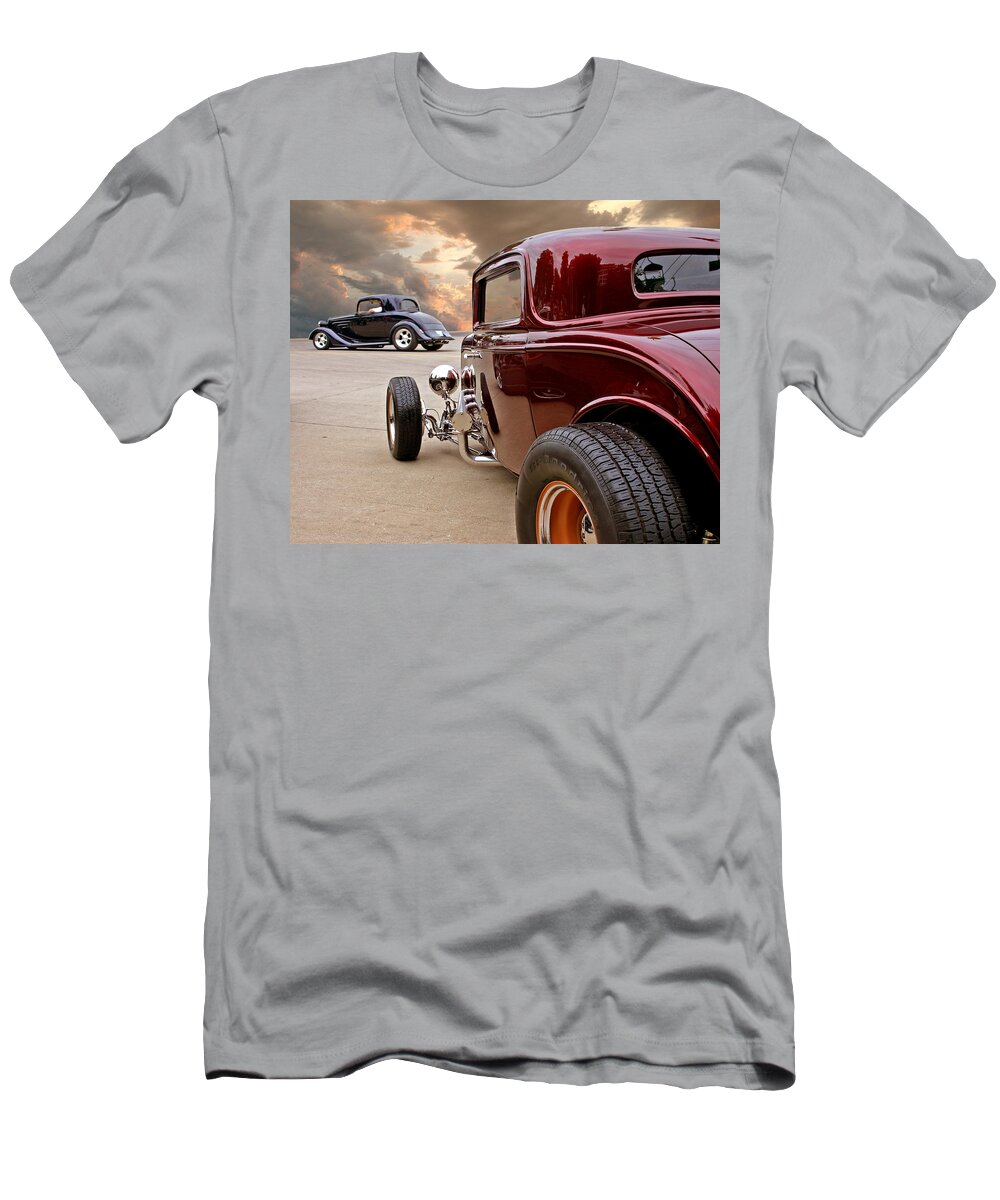 '32 T-Shirt featuring the photograph Three Window Deuces by Christopher McKenzie