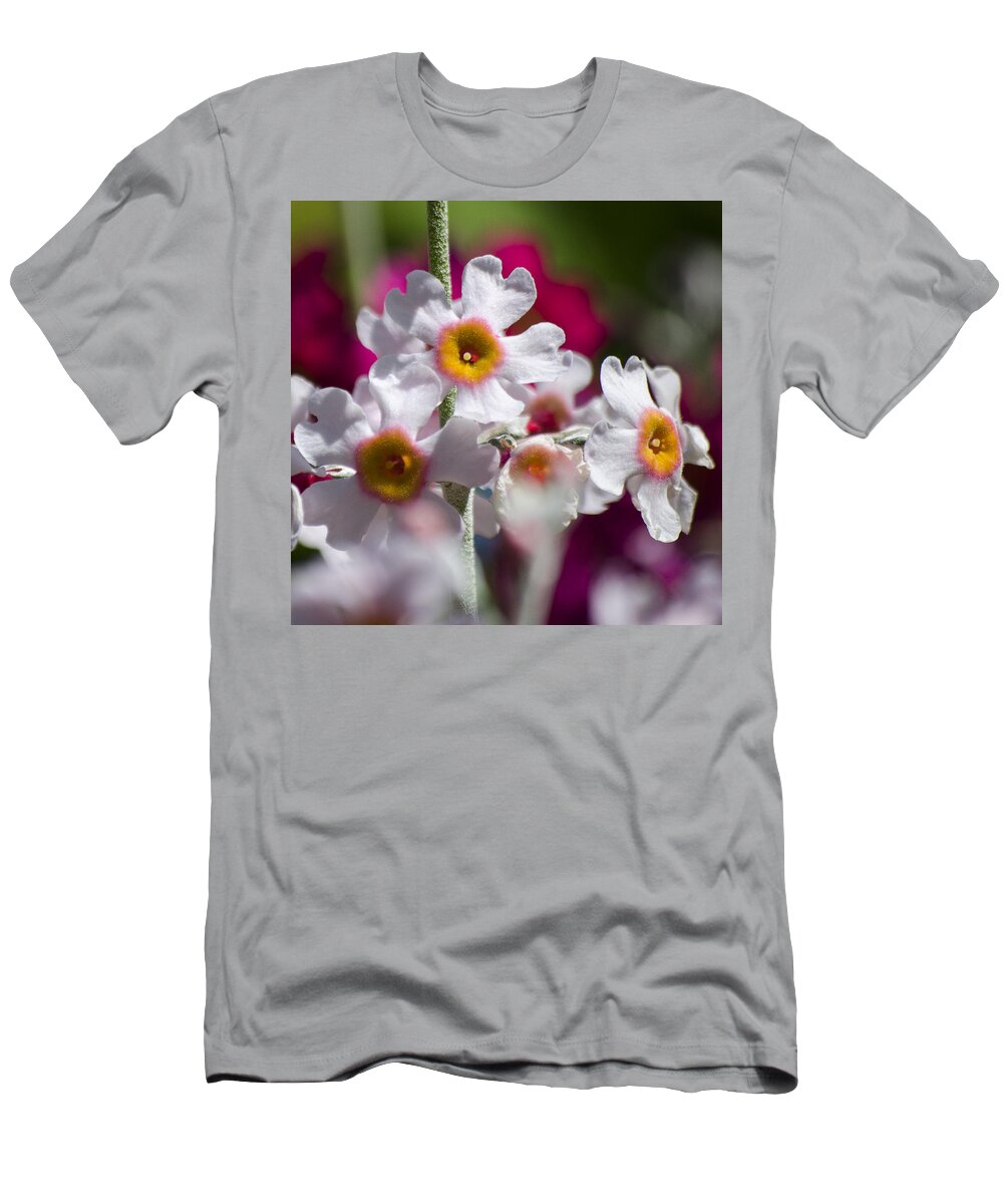 Flowers T-Shirt featuring the photograph Three Yellow Faces by Spikey Mouse Photography