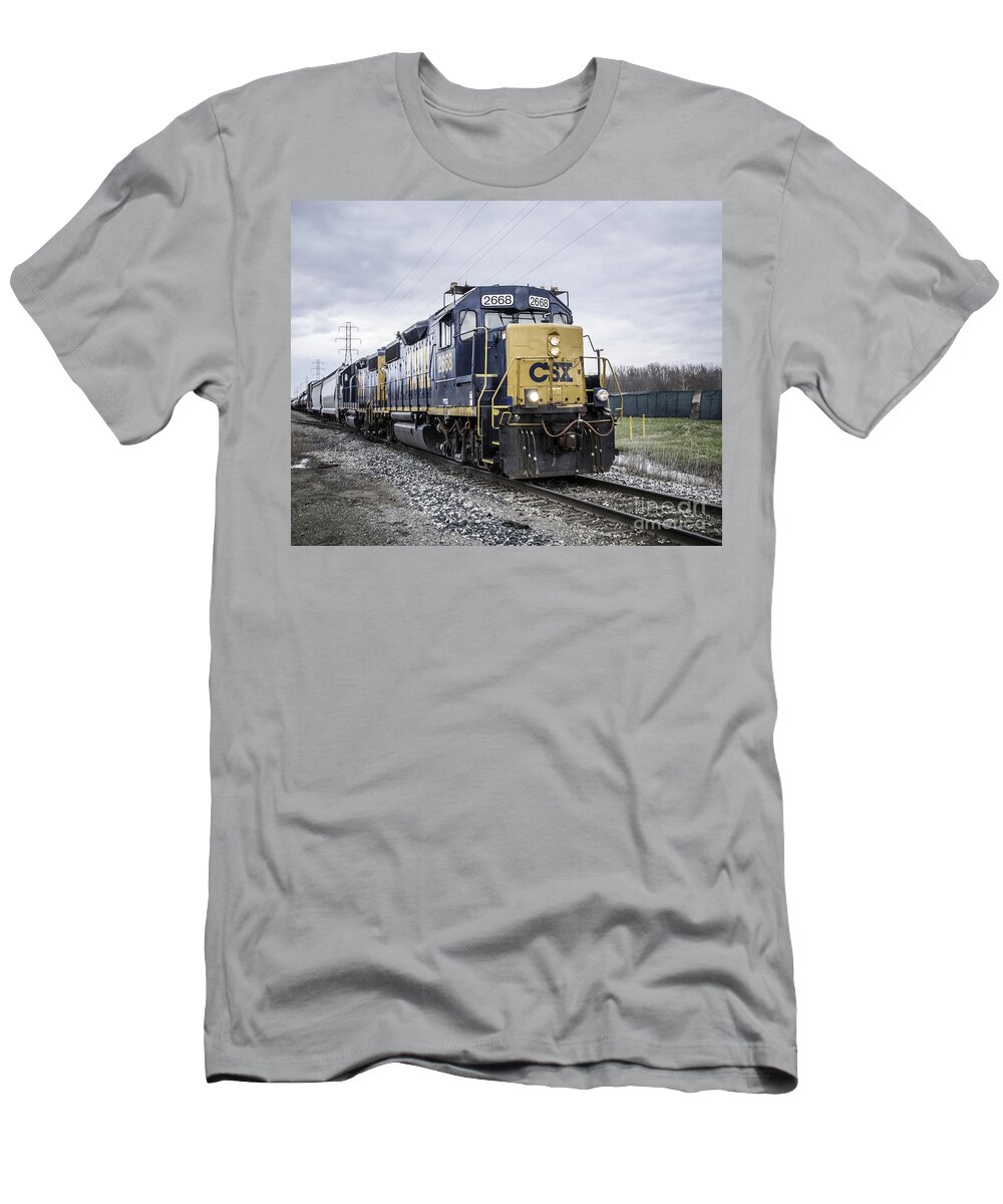 Train T-Shirt featuring the photograph Train Engine 2668 by Ronald Grogan
