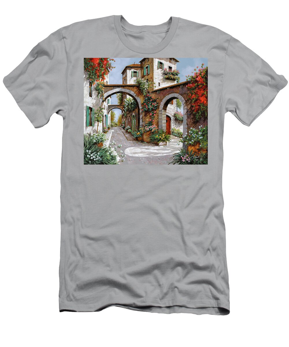 Arches T-Shirt featuring the painting Tre Archi by Guido Borelli