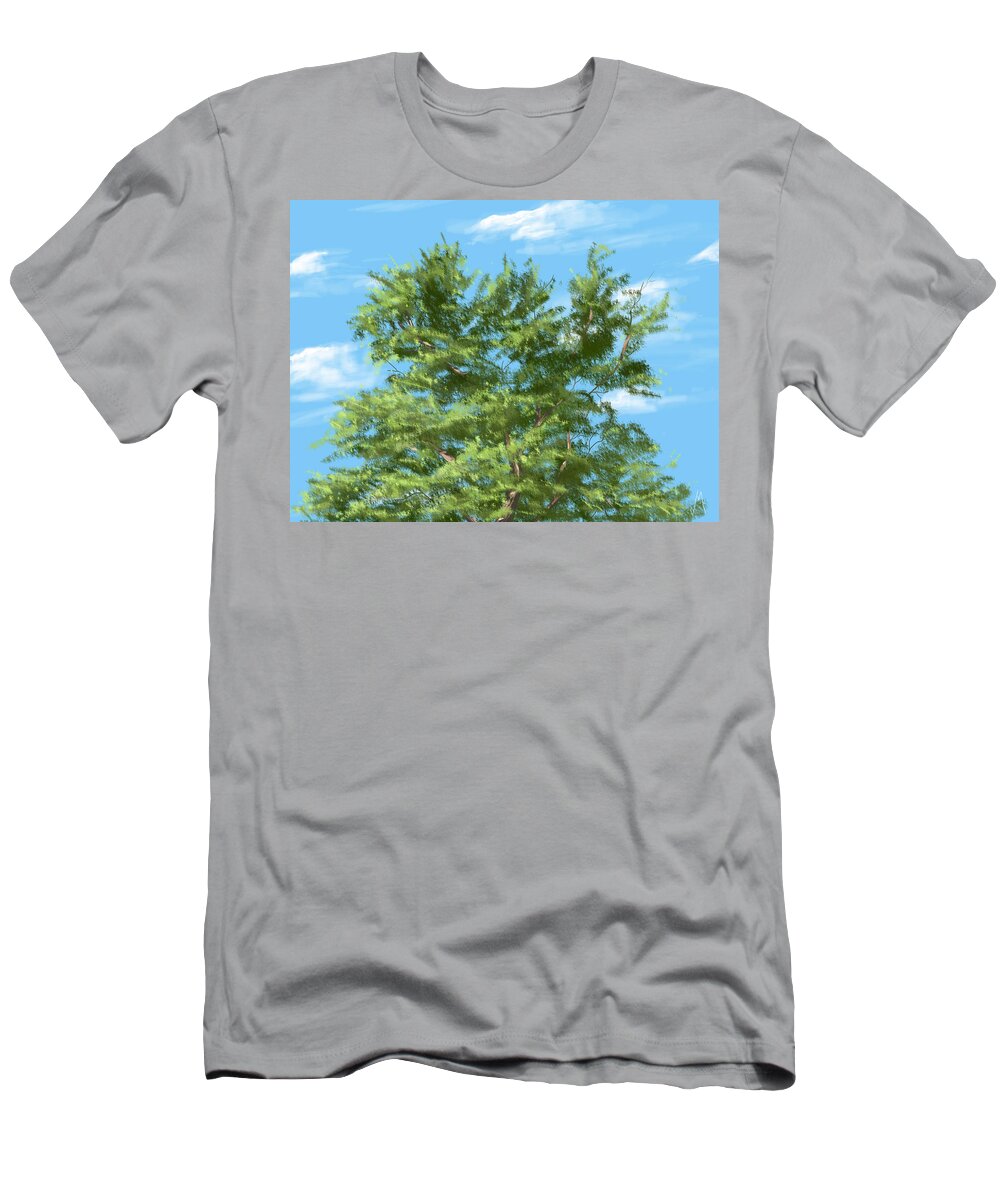 Trees T-Shirt featuring the painting Tree by Veronica Minozzi