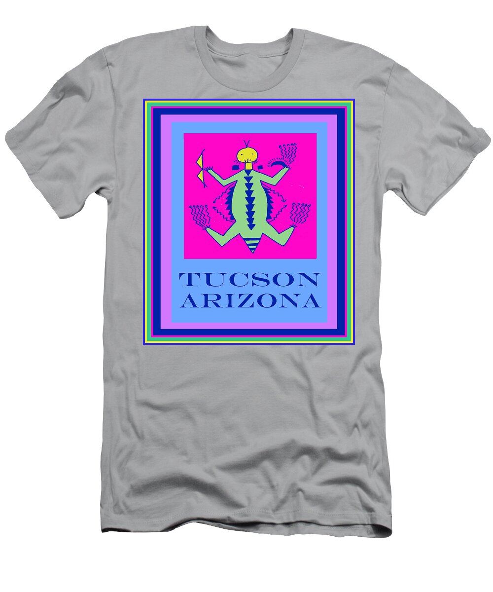 Tucson T-Shirt featuring the digital art Tucson Arizona Shaman by Vagabond Folk Art - Virginia Vivier