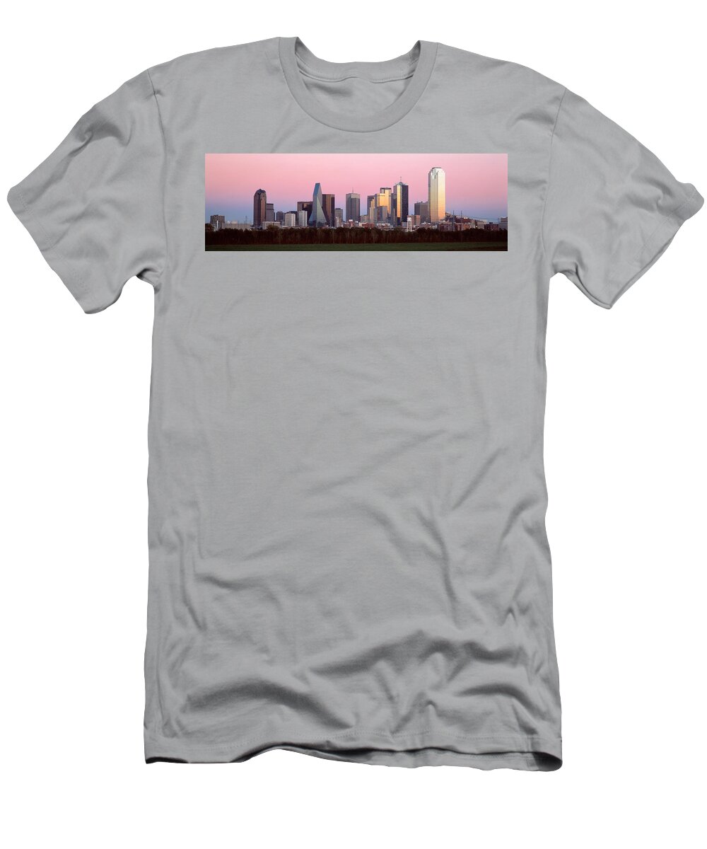 Photography T-Shirt featuring the photograph Twilight, Dallas, Texas, Usa by Panoramic Images