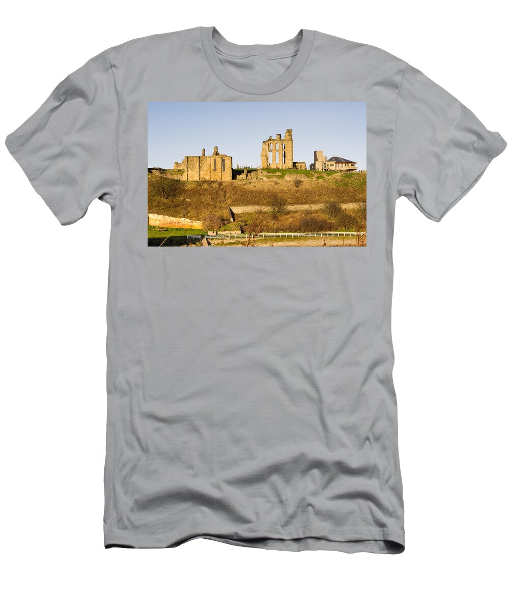 Ancient T-Shirt featuring the photograph Tynemouth priory and castle by David Head