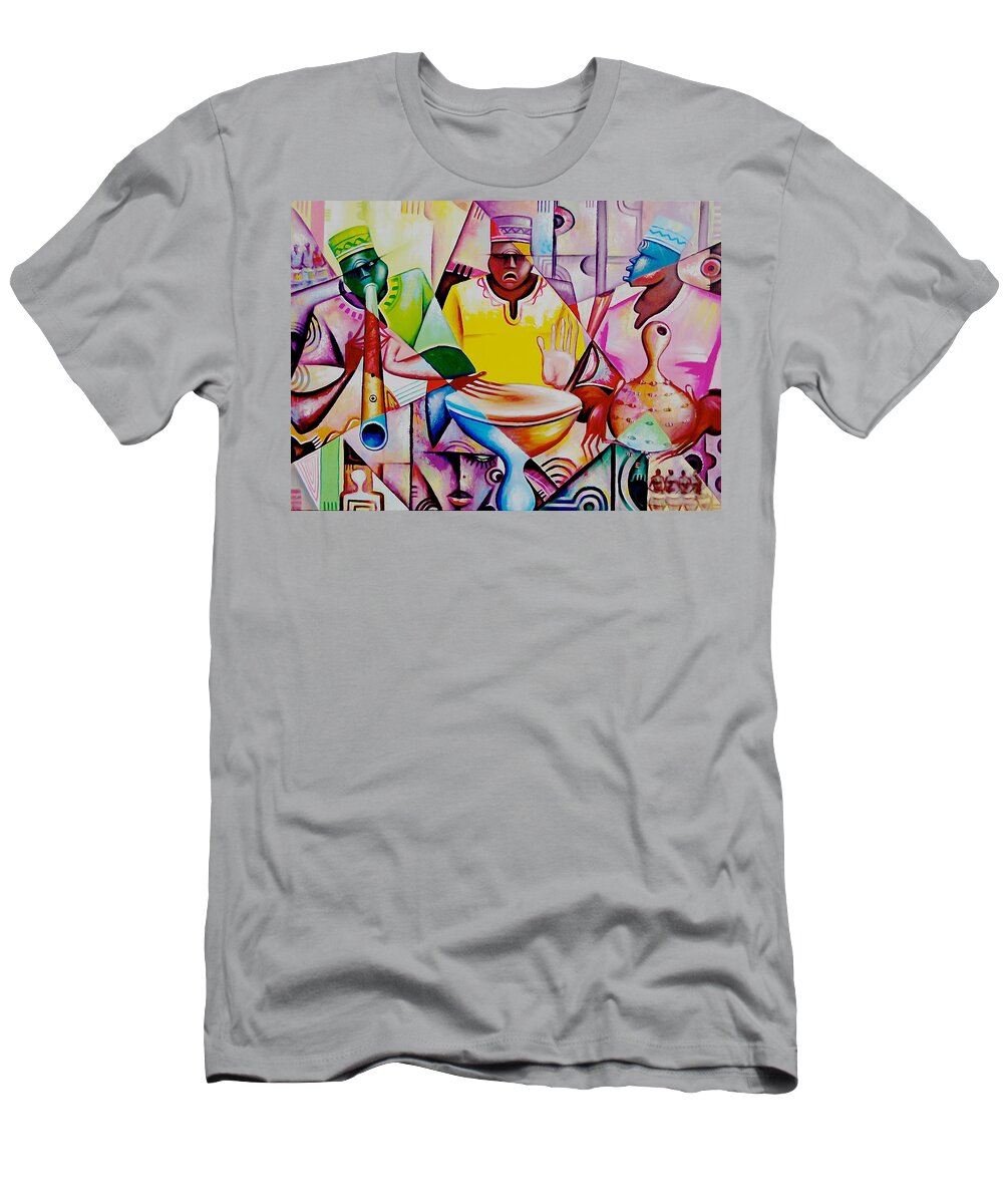 Ghanaian Art T-Shirt featuring the painting Unity by Amakai