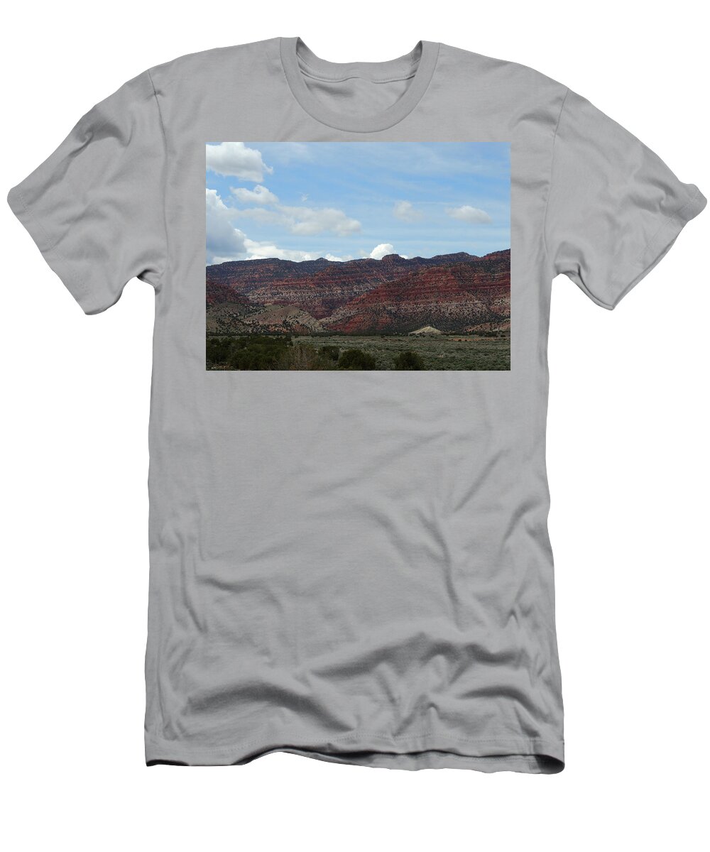 Utah Landscape T-Shirt featuring the photograph Utah landscape I-70 West Bound in Motion 5851 by Andrew Chambers