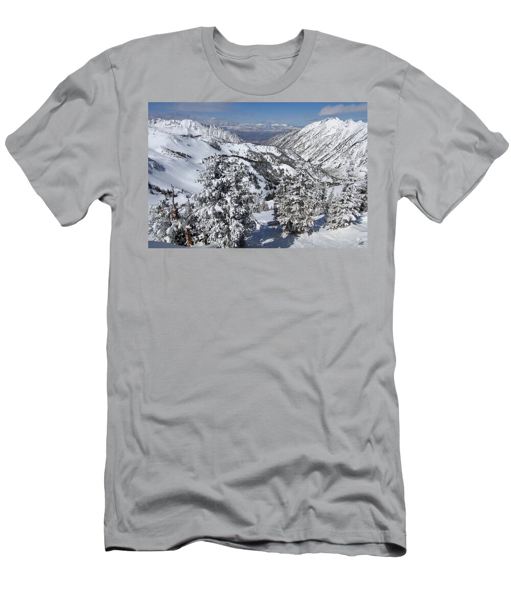 Landscape T-Shirt featuring the photograph View from Hidden Peak by Brett Pelletier