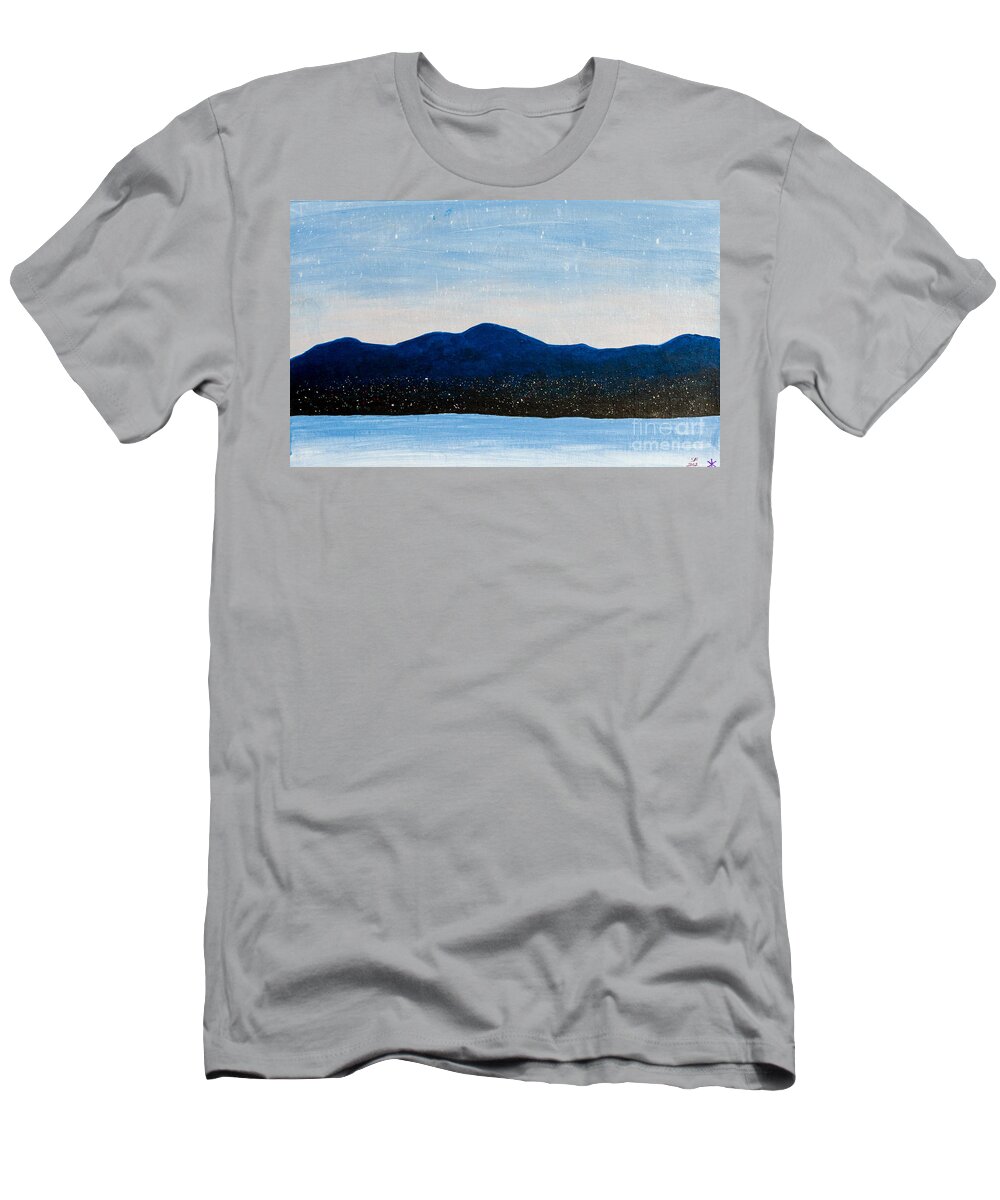 City T-Shirt featuring the painting View of Destruction by Stefanie Forck
