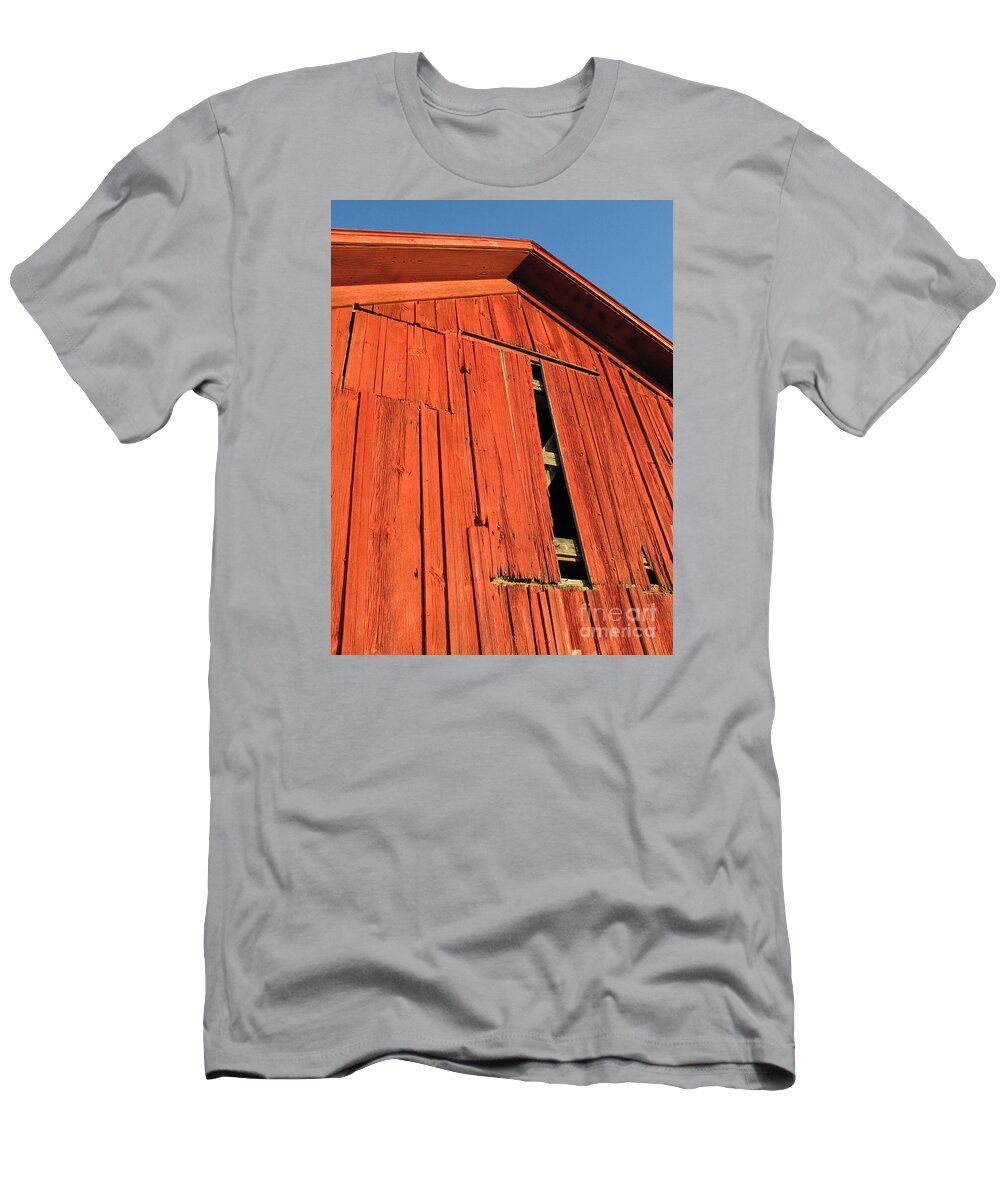 Barn T-Shirt featuring the photograph Vintage Barn Aglow by Ann Horn