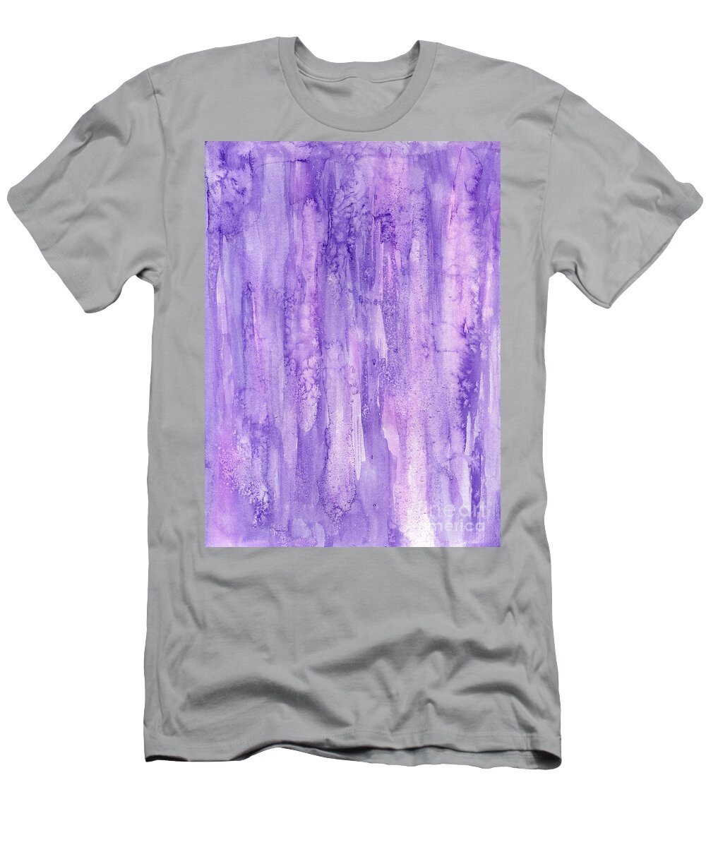 Violet 8 T-Shirt featuring the painting Violet 8 by Roz Abellera