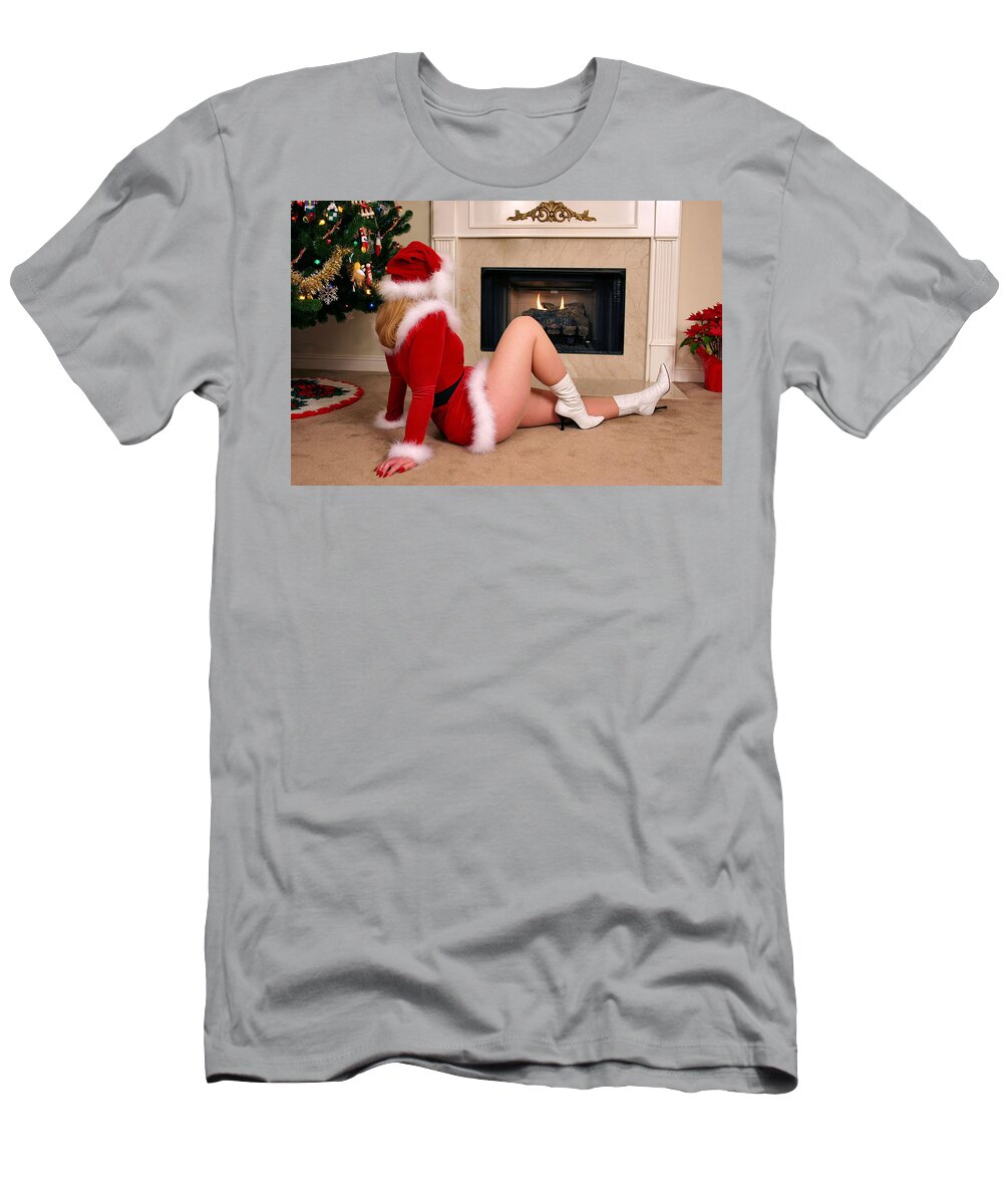 Christmas T-Shirt featuring the photograph Waiting for Santa by Kristin Elmquist