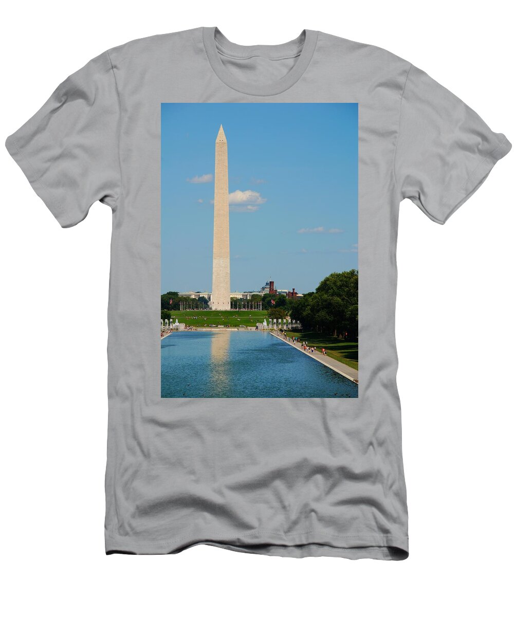 Washington T-Shirt featuring the photograph Washington Monument Reflection by Kenny Glover