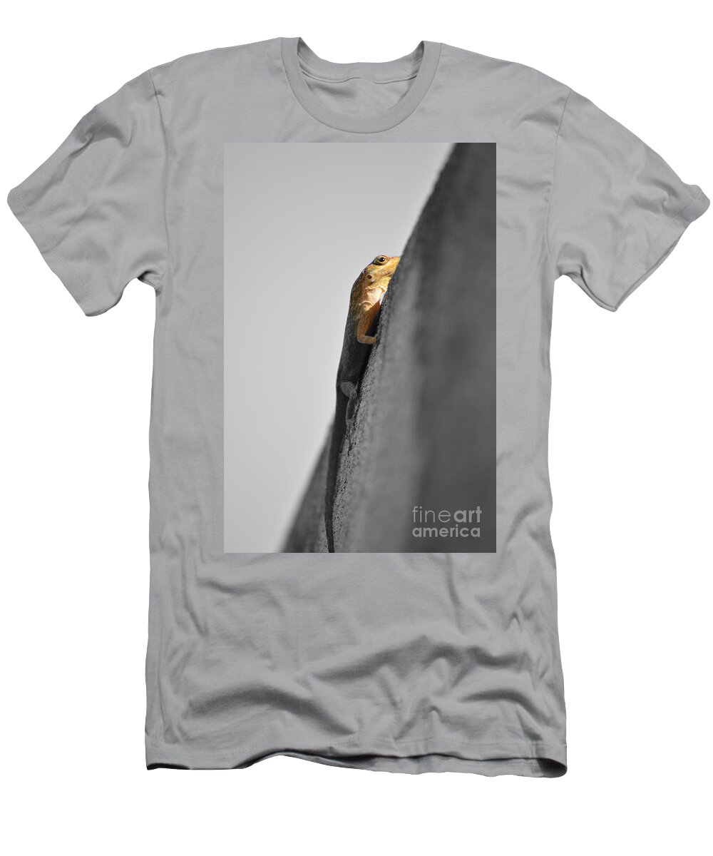 Lizard T-Shirt featuring the photograph Watching You by Laura Forde