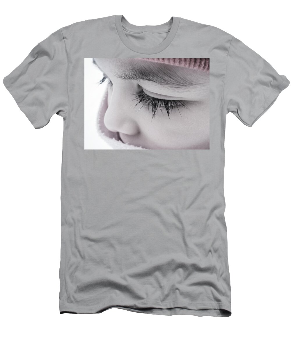 Water Droplets T-Shirt featuring the photograph Water droplets by Marianna Mills