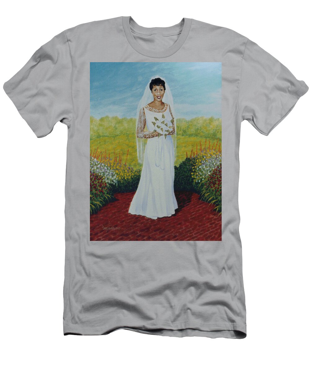 Wedding T-Shirt featuring the painting Wedding Day by Stacy C Bottoms