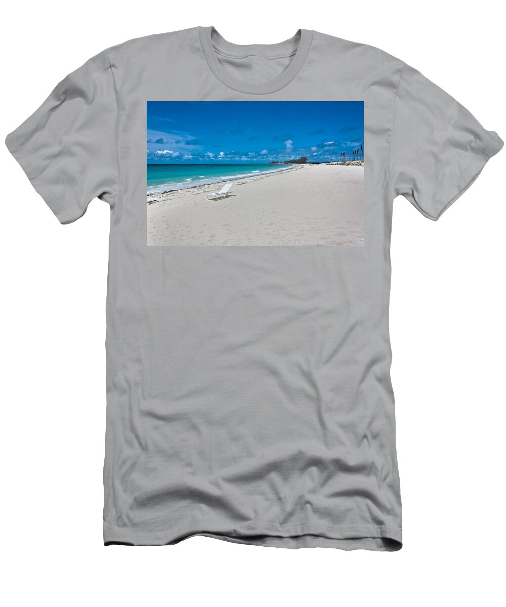 Bahamas T-Shirt featuring the photograph White Turquoise and Blue by Ed Gleichman