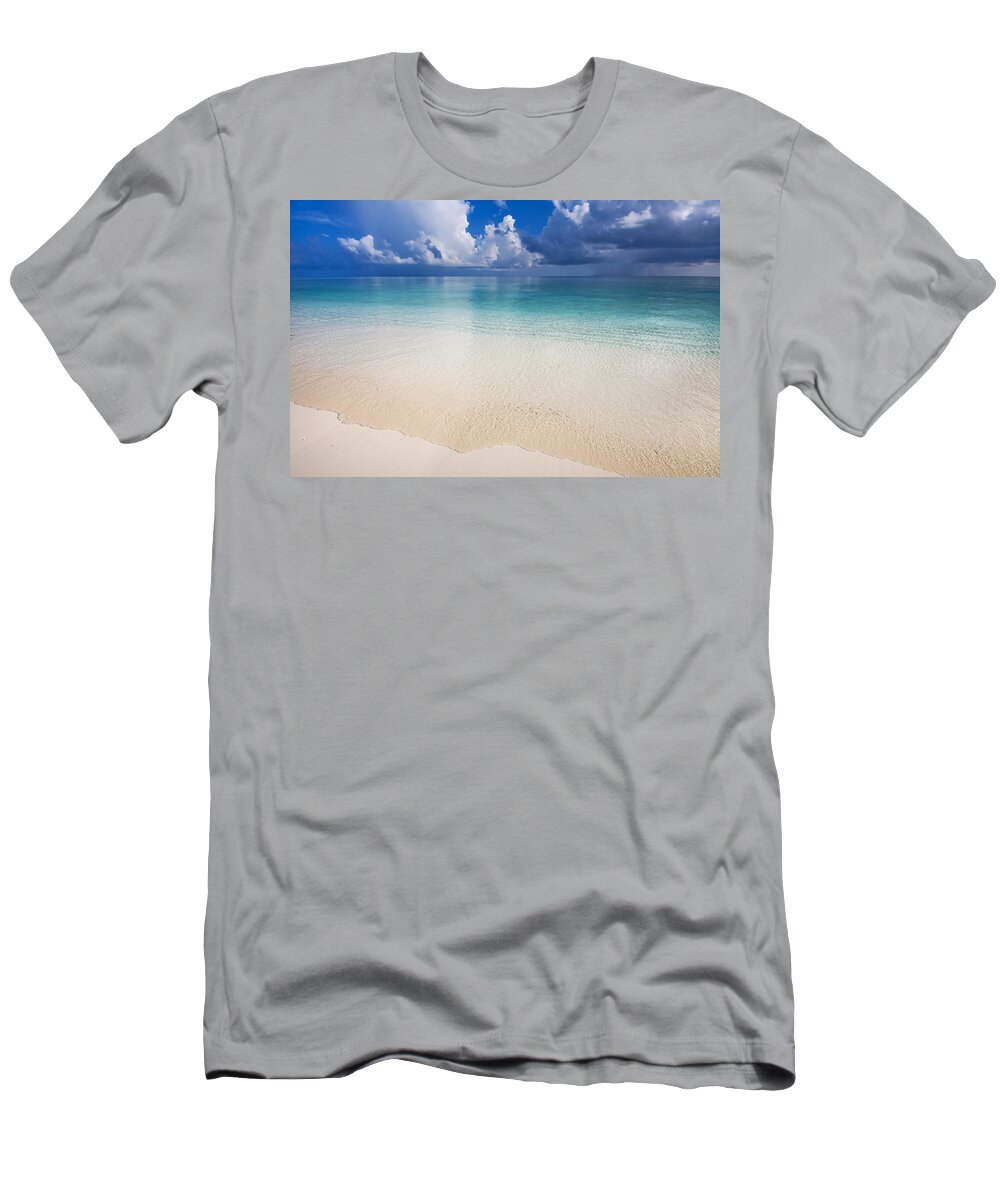 Jenny Rainbow Fine Art Photography T-Shirt featuring the photograph Wide Ocean. Maldives by Jenny Rainbow