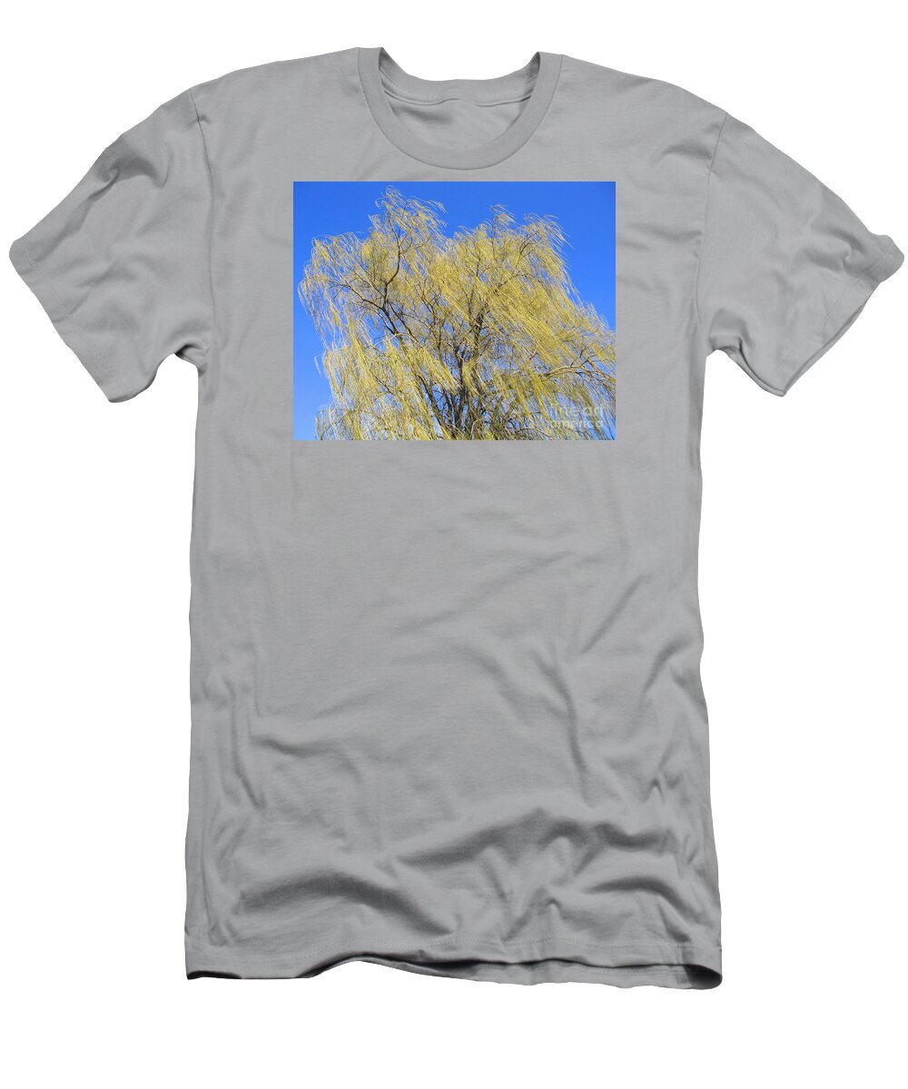 Willow T-Shirt featuring the photograph Wind in a Willow by Ann Horn