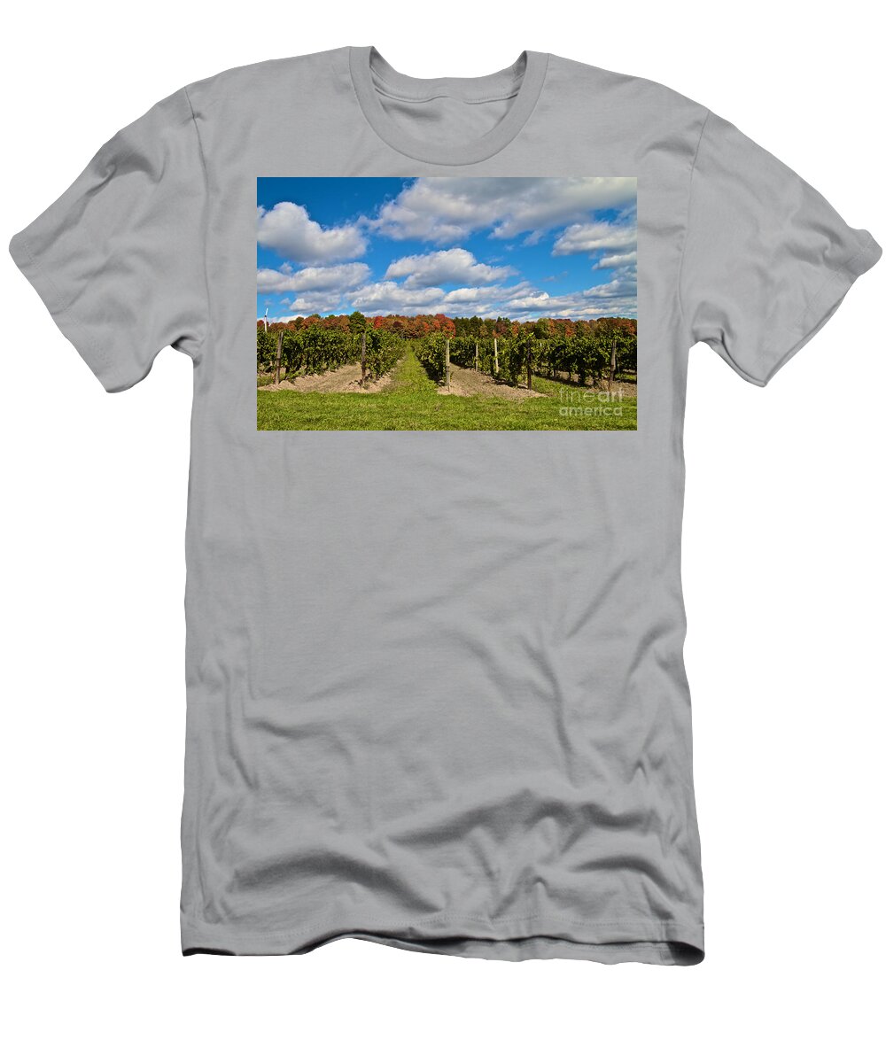 Finger Lakes T-Shirt featuring the photograph Wine in Waiting by William Norton