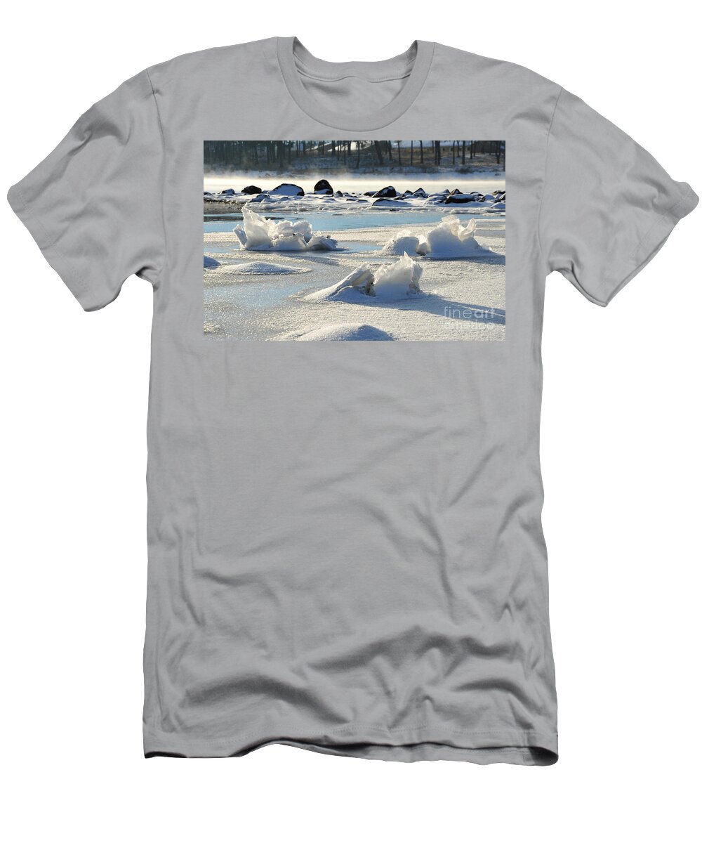 Ice T-Shirt featuring the photograph Winter Art by Randi Grace Nilsberg
