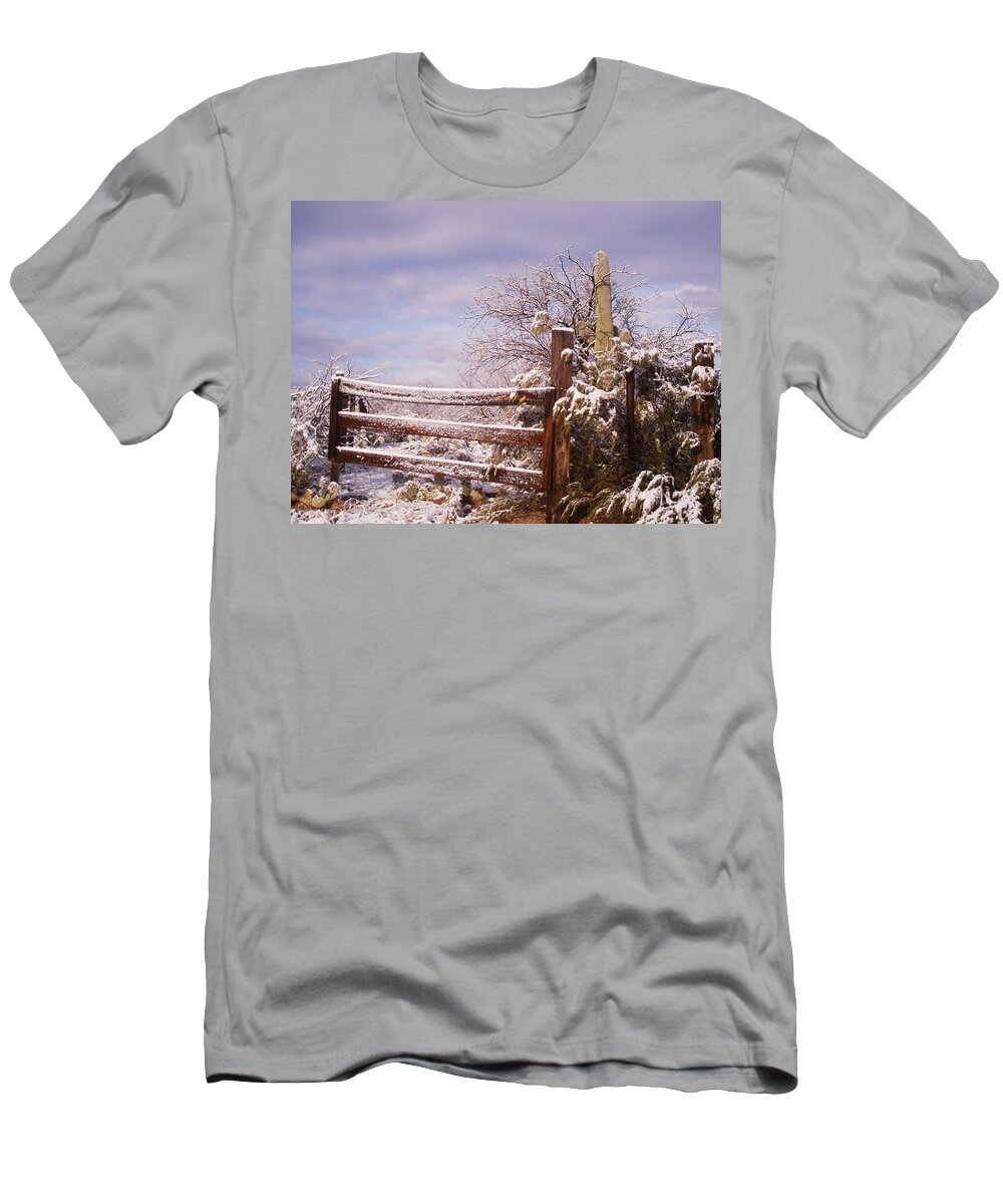 Snow T-Shirt featuring the photograph Winter In The West by David S Reynolds
