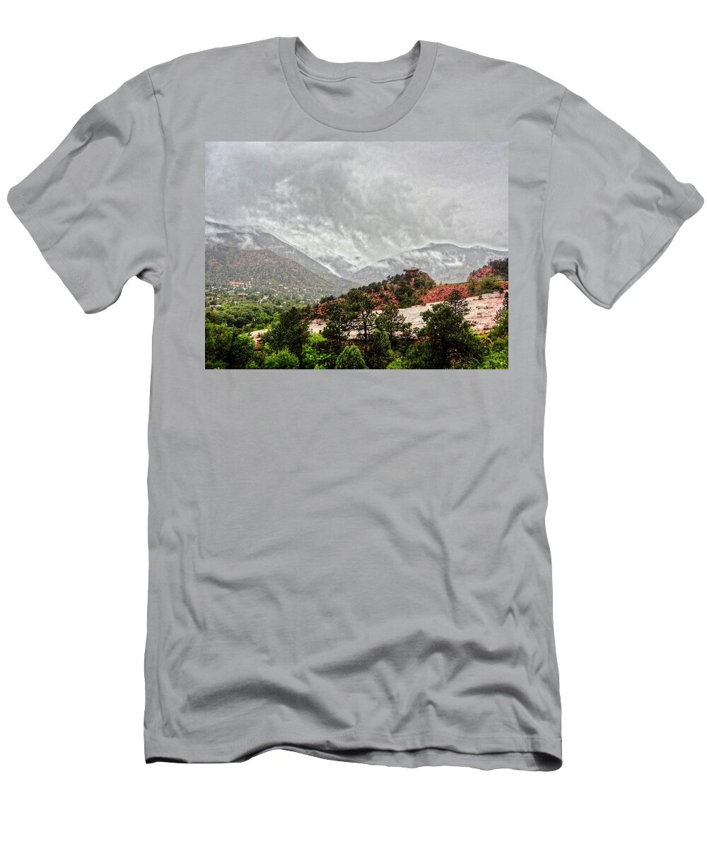 Winter Storm T-Shirt featuring the photograph Winter Storm on a Summer Day by Lanita Williams